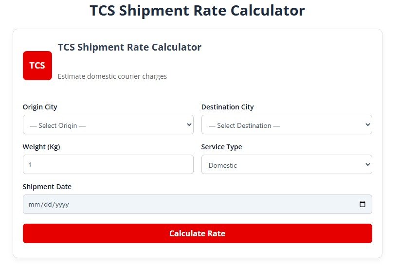 TCS Calculator and Shipment Calculator