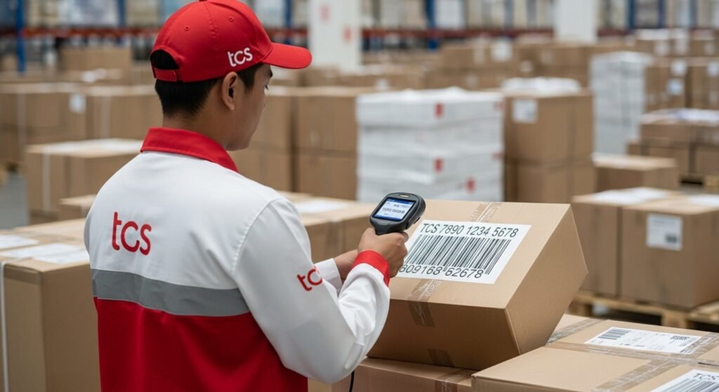 TCS tracking number parcel scanning