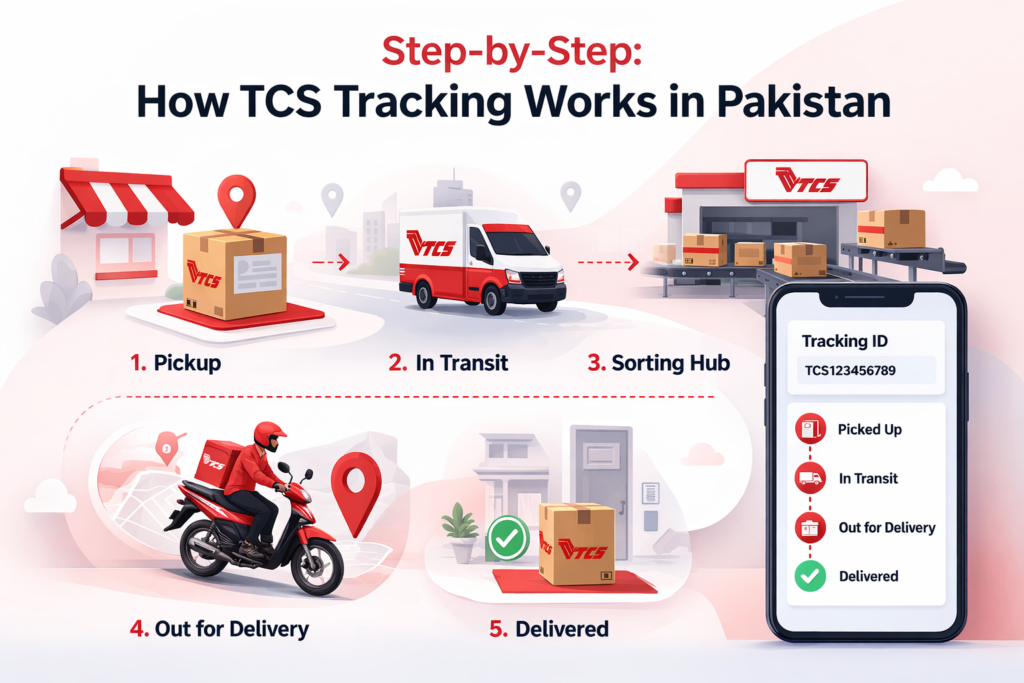 Step‑by‑Step How TCS Tracking Works (Pakistan)